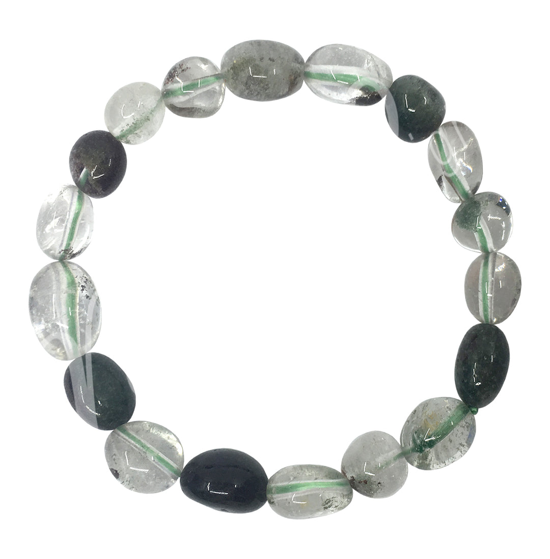 Bracelet Tumbled Stones Phantom Quartz (6-10mm) 7.45-7.5"