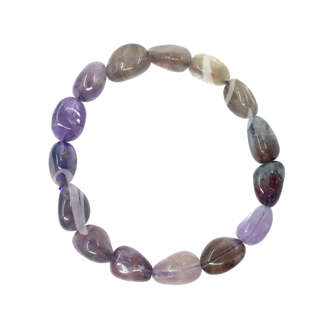 Bracelet Tumbled Stones Super 7 (8-10mm) 7.45-7.5"