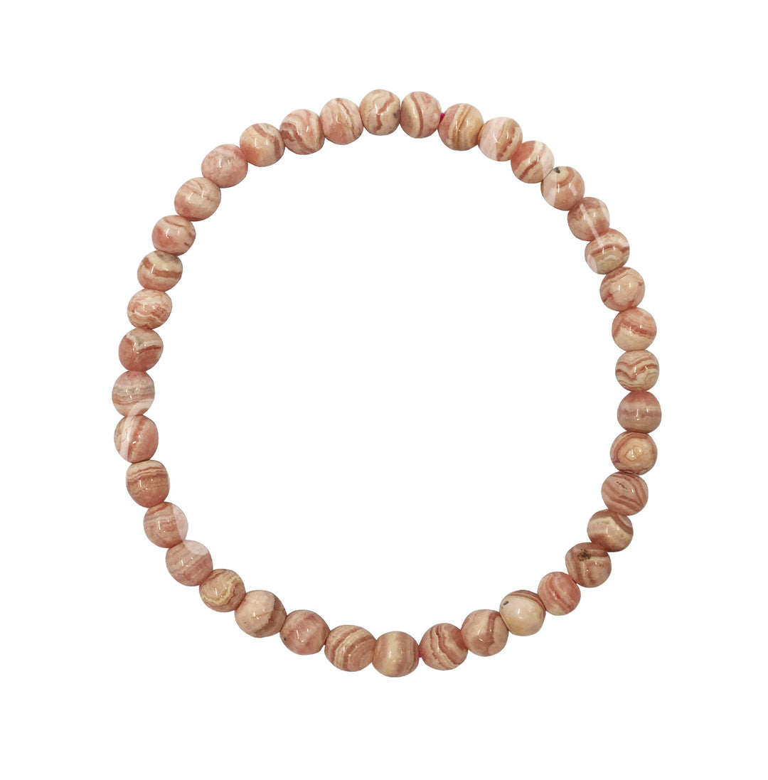 Bracelet Rhodochrosite (4-6mm) 7.15-7.25"