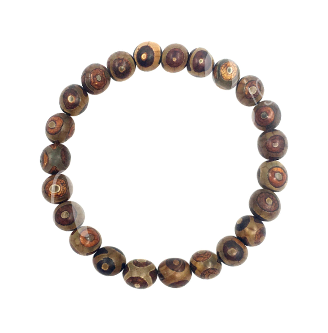 Bracelet Tibetan Agate (8-8.5mm) 7.15-7.25"