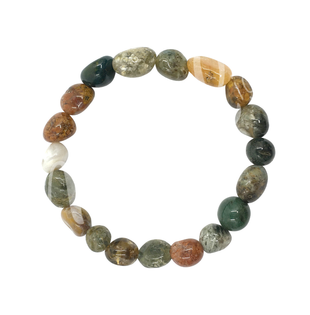 Bracelet Tumbled Stones Ocean Jasper (8-10mm) 7.45-7.5"