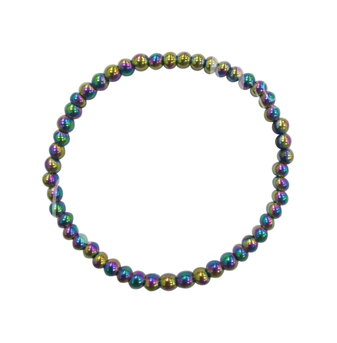 Bracelet Hematite, Rainbow (4-4.5 mm) 7.15-7.25"