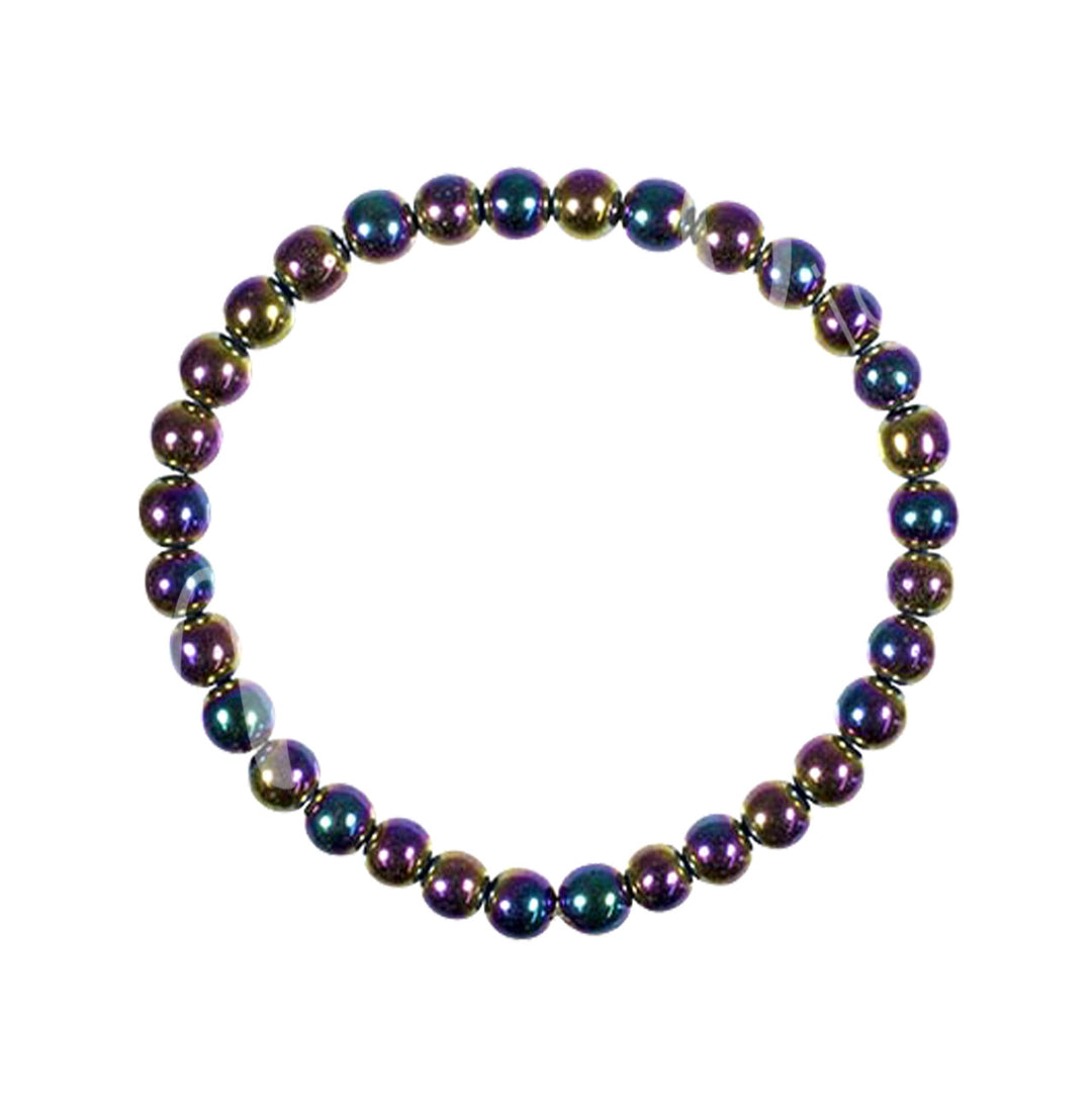 Bracelet Oxidized Rainbow Hematite (6mm) 7.15-7.25"