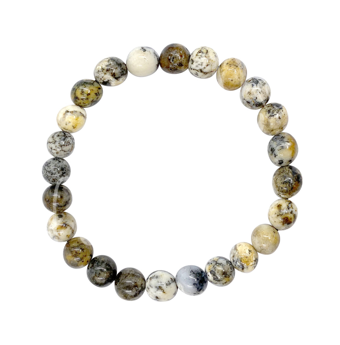 Bracelet Dendritic Opal (8-8.5mm) 7.15-7.25"