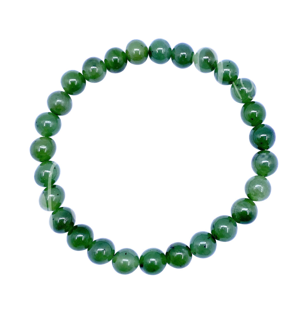 Bracelet Nephrite Jade (8-8.5mm) 7.15-7.25"