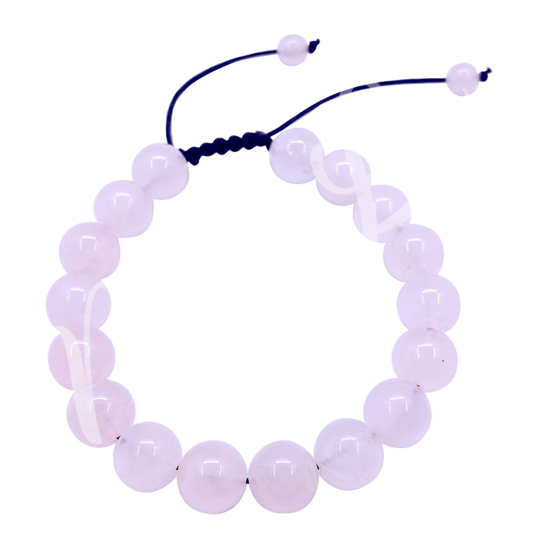 Bracelet Adjustable Rose Quartz (10mm) 7-11"