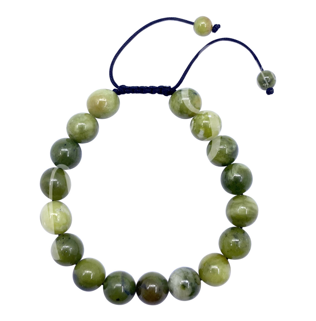 Bracelet Adjustable Jade, Chinese (10 mm) 7-11"