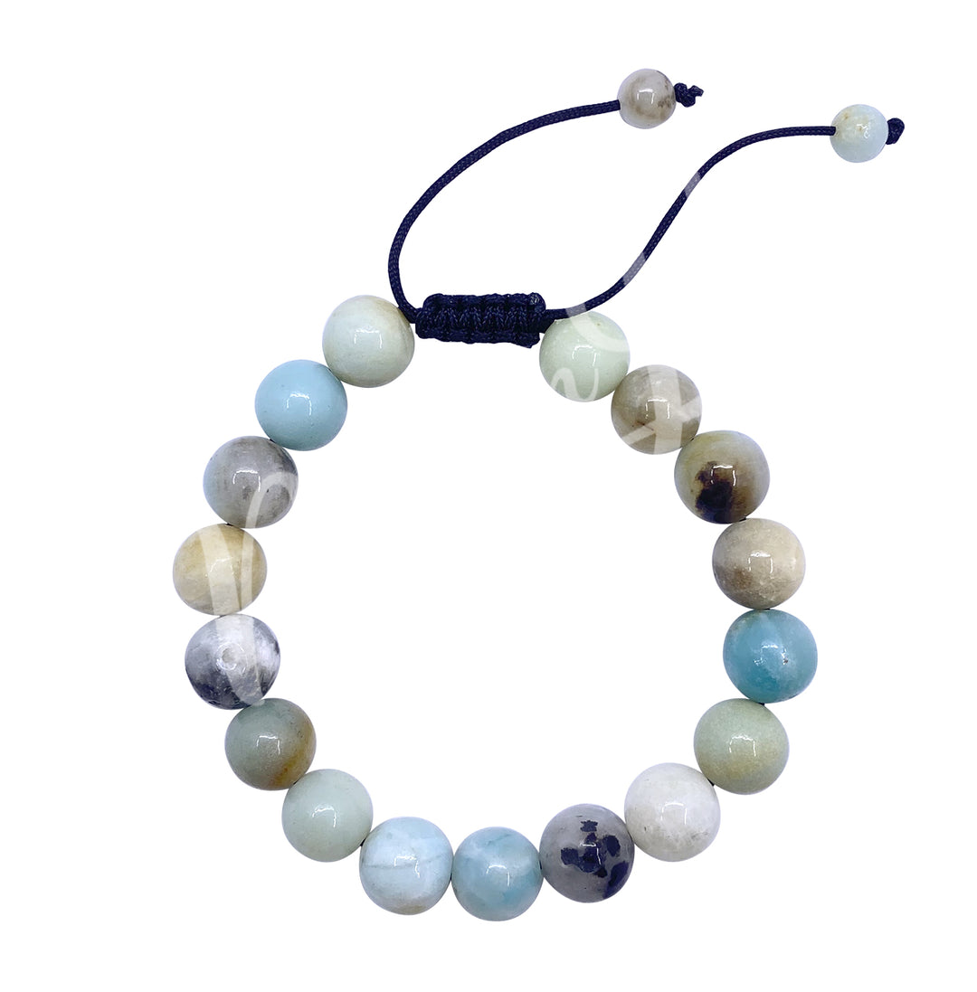 Bracelet Adjustable Mixed Amazonite (10mm) 7-11"