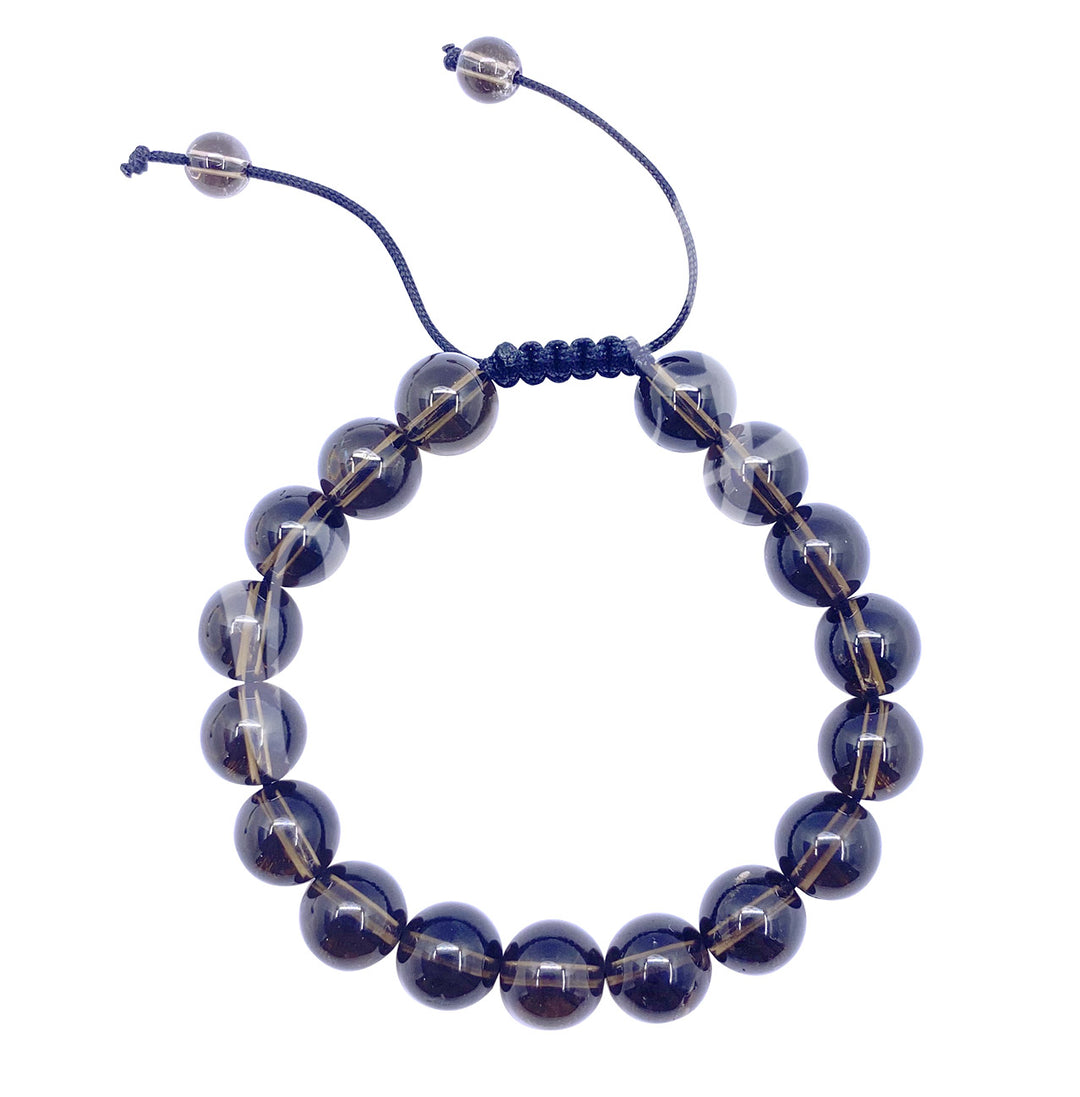 Bracelet Adjustable Smoky Quartz (10mm) 7-11"