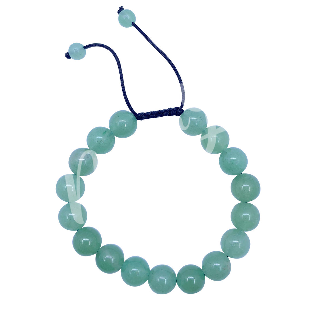 Pulsera Ajustable de Aventurina Verde (10 mm) 7-11"