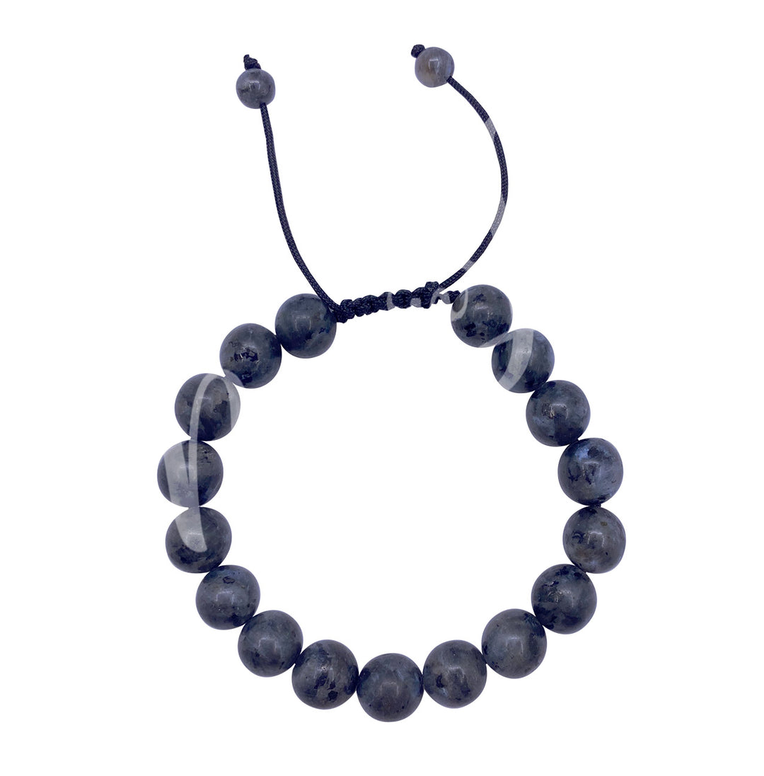 Bracelet Adjustable Larvikite (10mm) 7-11"