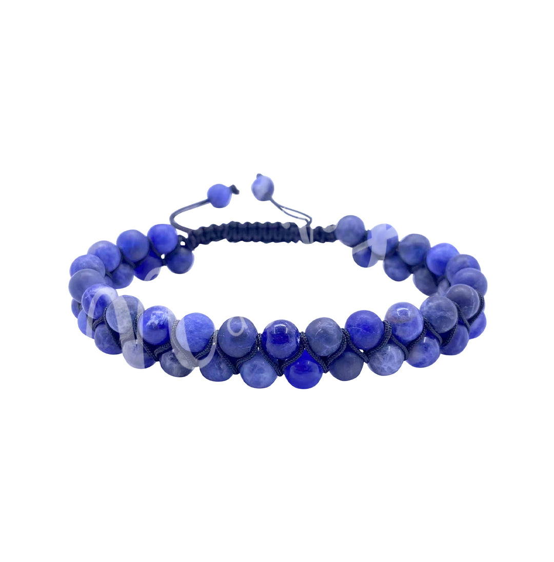 Bracelet Double Row Adjustable Sodalite (6mm) 6.75-10.25"