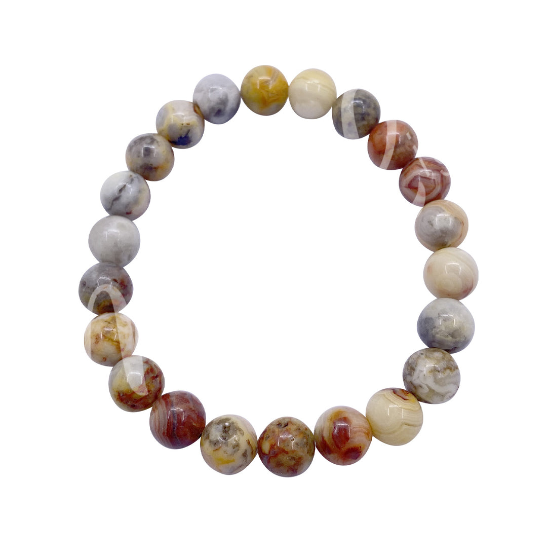 Bracelet Crazy Lace Agate (8-8.5mm) 7.15-7.25"