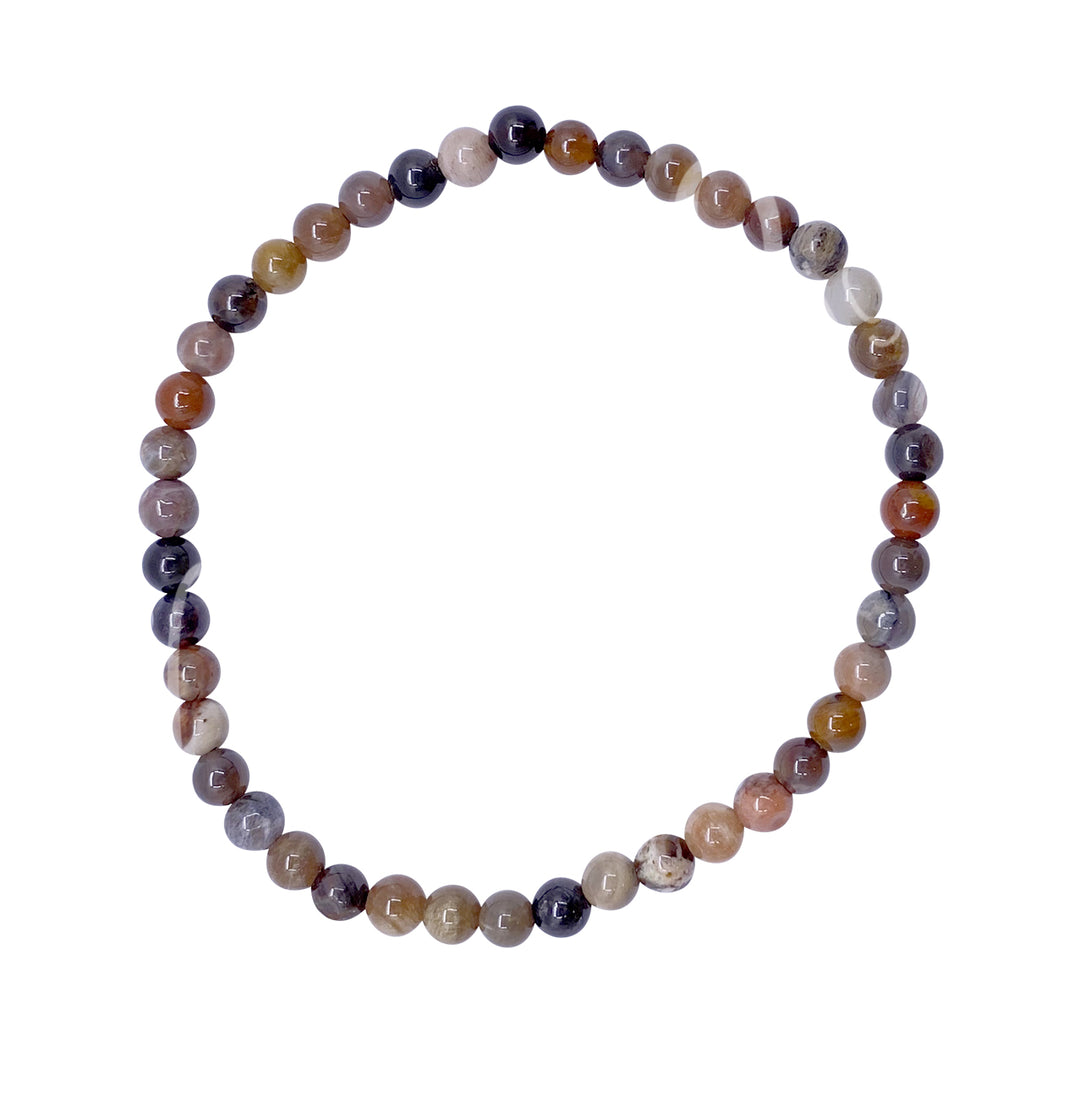Bracelet Petrified Wood (4-4.5mm) 7.15-7.25"
