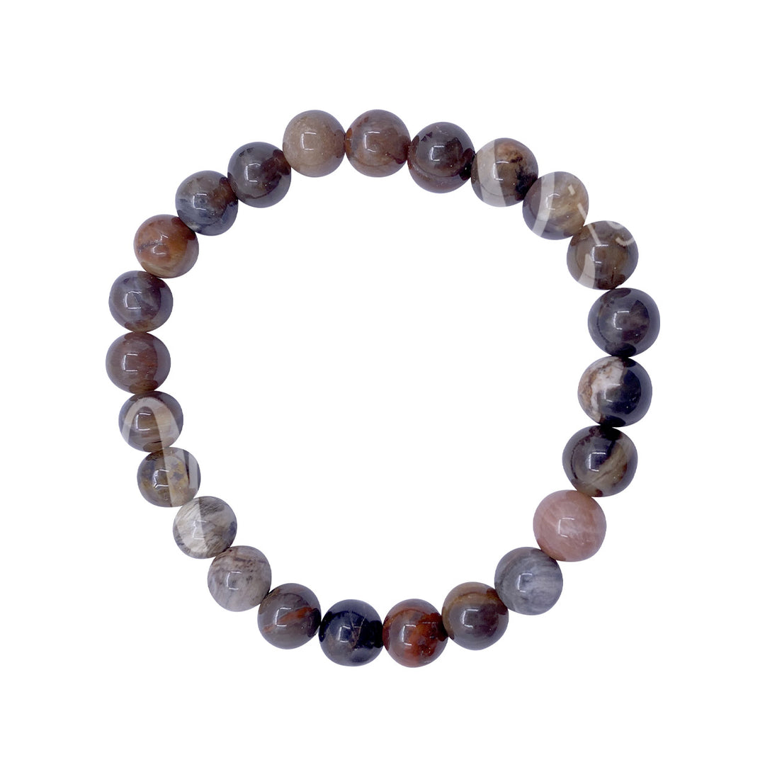 Bracelet Petrified Wood (8-8.5mm) 7.15-7.25"