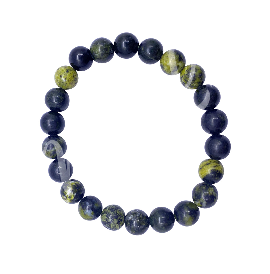 Bracelet Serpentine with Magnetite (8-8.5mm) 7.15-7.25"