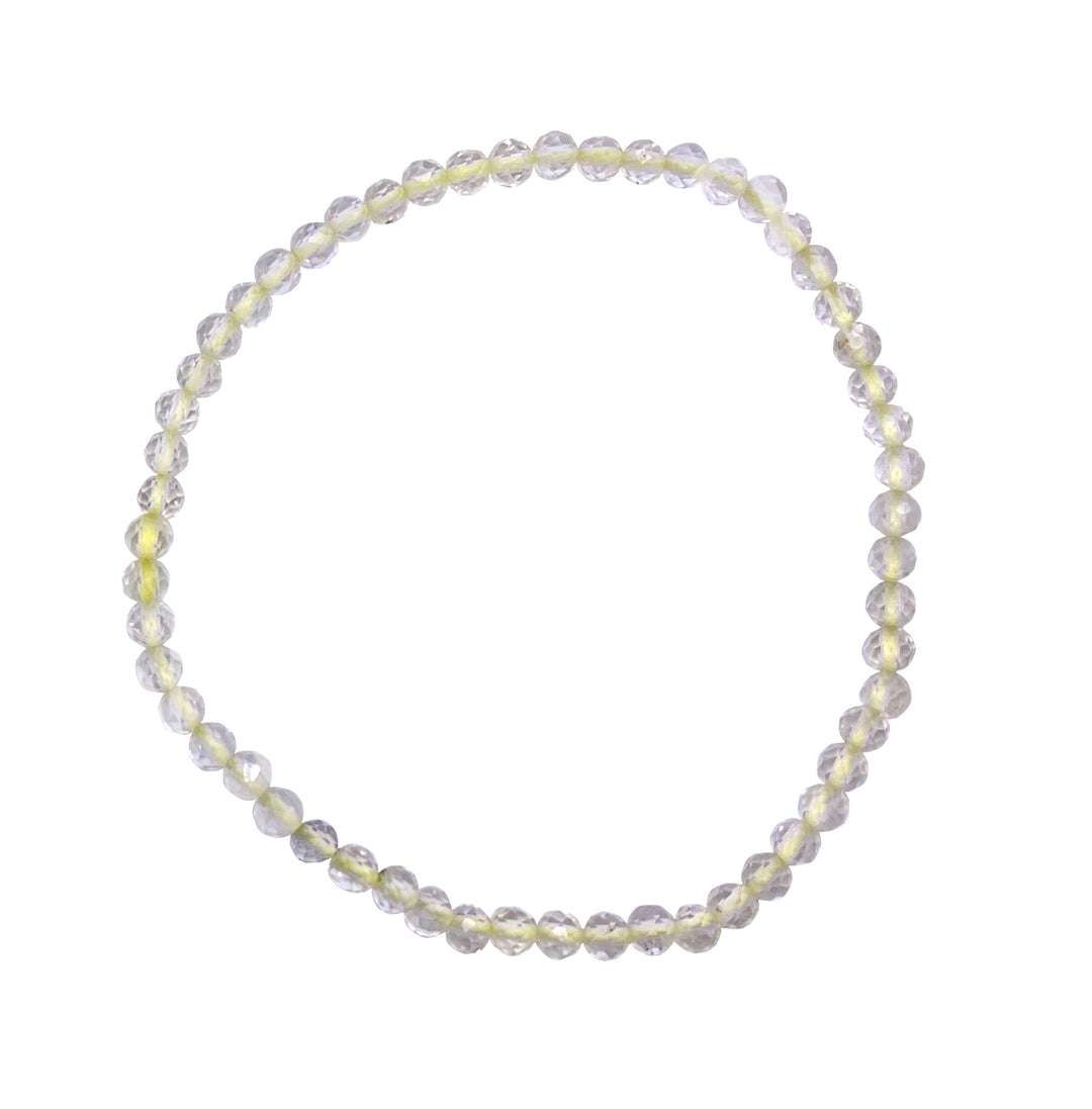 Bracelet Faceted Stone Beads Citrine (3-4 mm) 7.25-7.45"