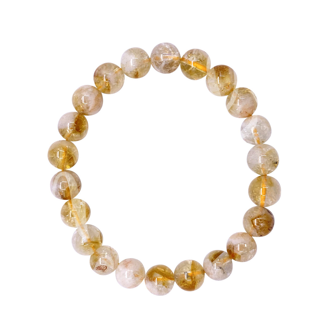 Bracelet Citrine with Quartz (8-8.5mm) 7.15-7.25"