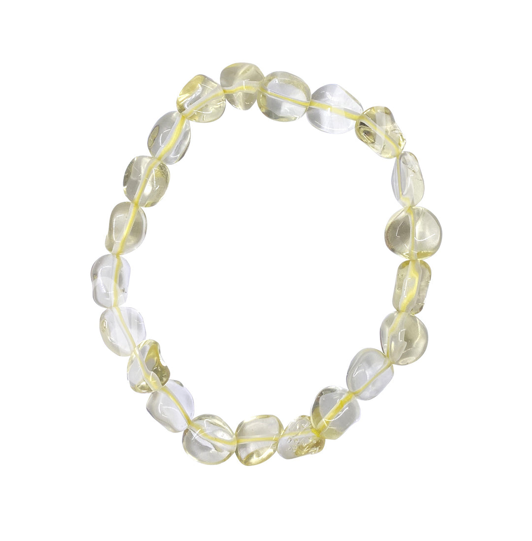 Bracelet Tumbled Stones Lemon Quartz (8-12mm) 7.45-7.75"