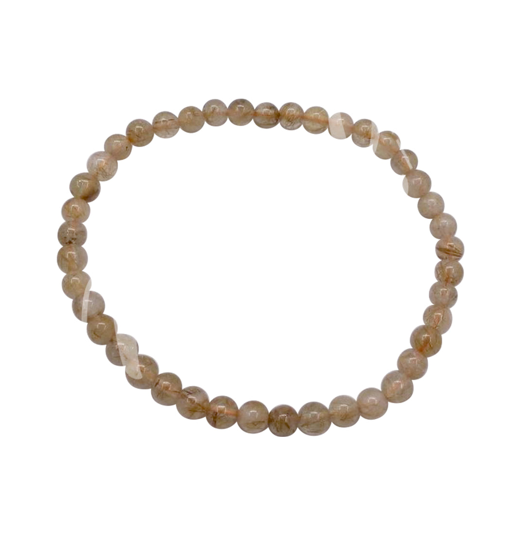 Bracelet Copper Rutilated Quartz (3-6mm) 7.15-7.25"