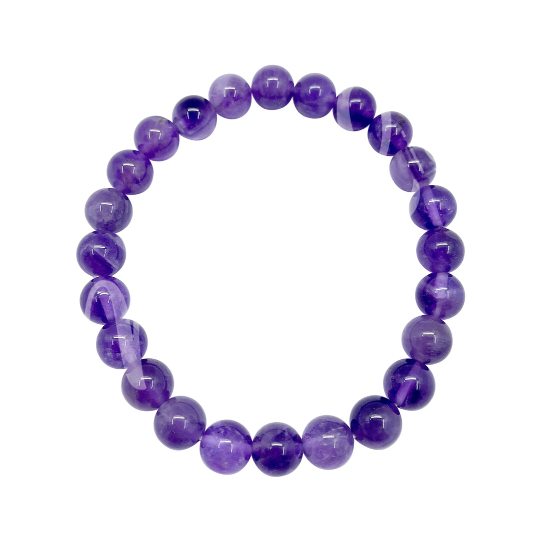 Bracelet Amethyst (8mm) 8-8.5"