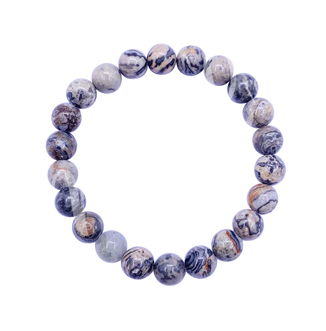 Bracelet Map Stone Jasper (8-8.5mm) 7.15-7.25"
