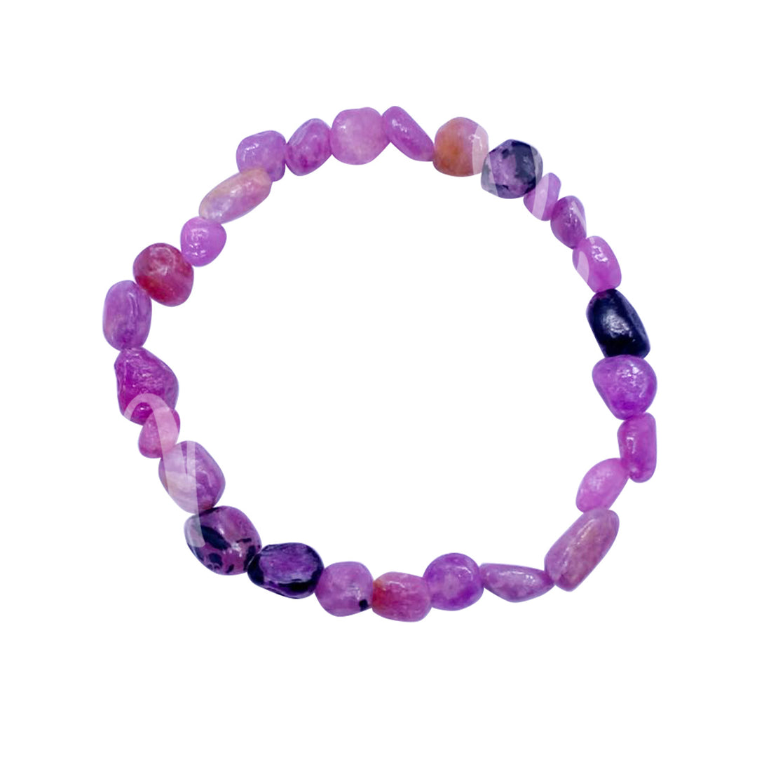 Bracelet Tumbled Stones Ruby (6 X 8mm) 7.45-7.5"