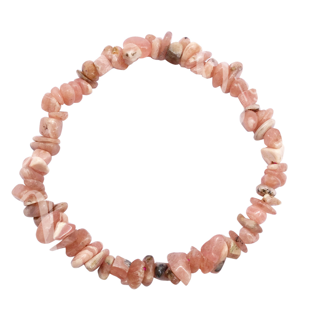 Bracelet Chips Rhodochrosite (5 X 8mm) 7.5"
