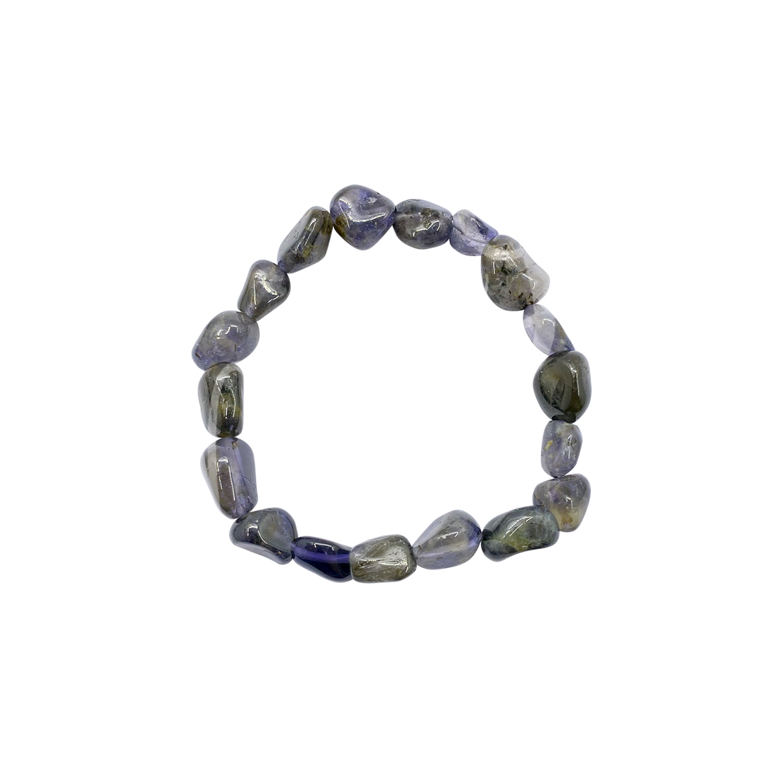 Bracelet Tumbled Stones Iolite (10-12 mm) 7.15-7.25"
