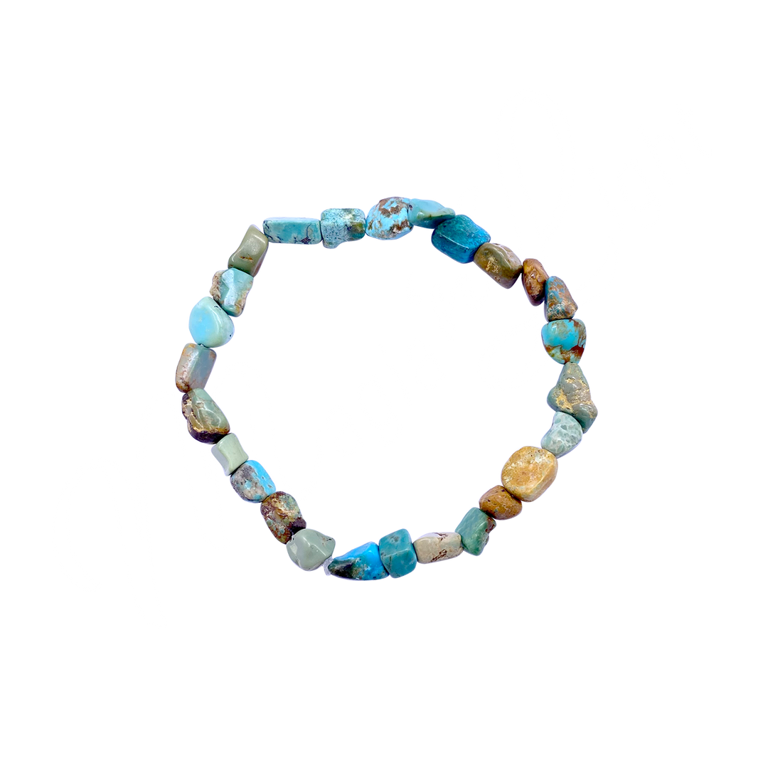 Bracelet Tumbled Stones Turquoise (8 X 10 mm) 7.15-7.25"