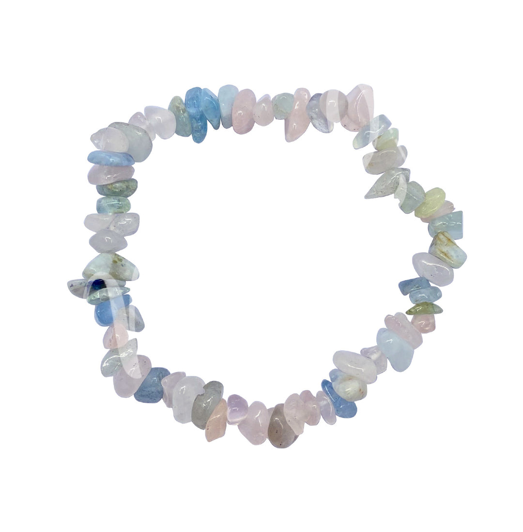 Bracelet Chips Morganite (5-8mm) 7.15-7.25"