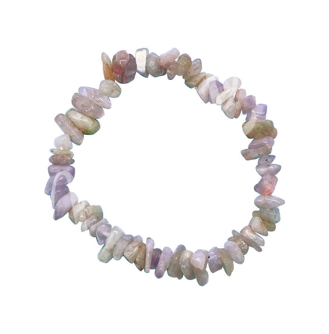 Bracelet Chips Kunzite (5-8mm) 7.15-7.25"