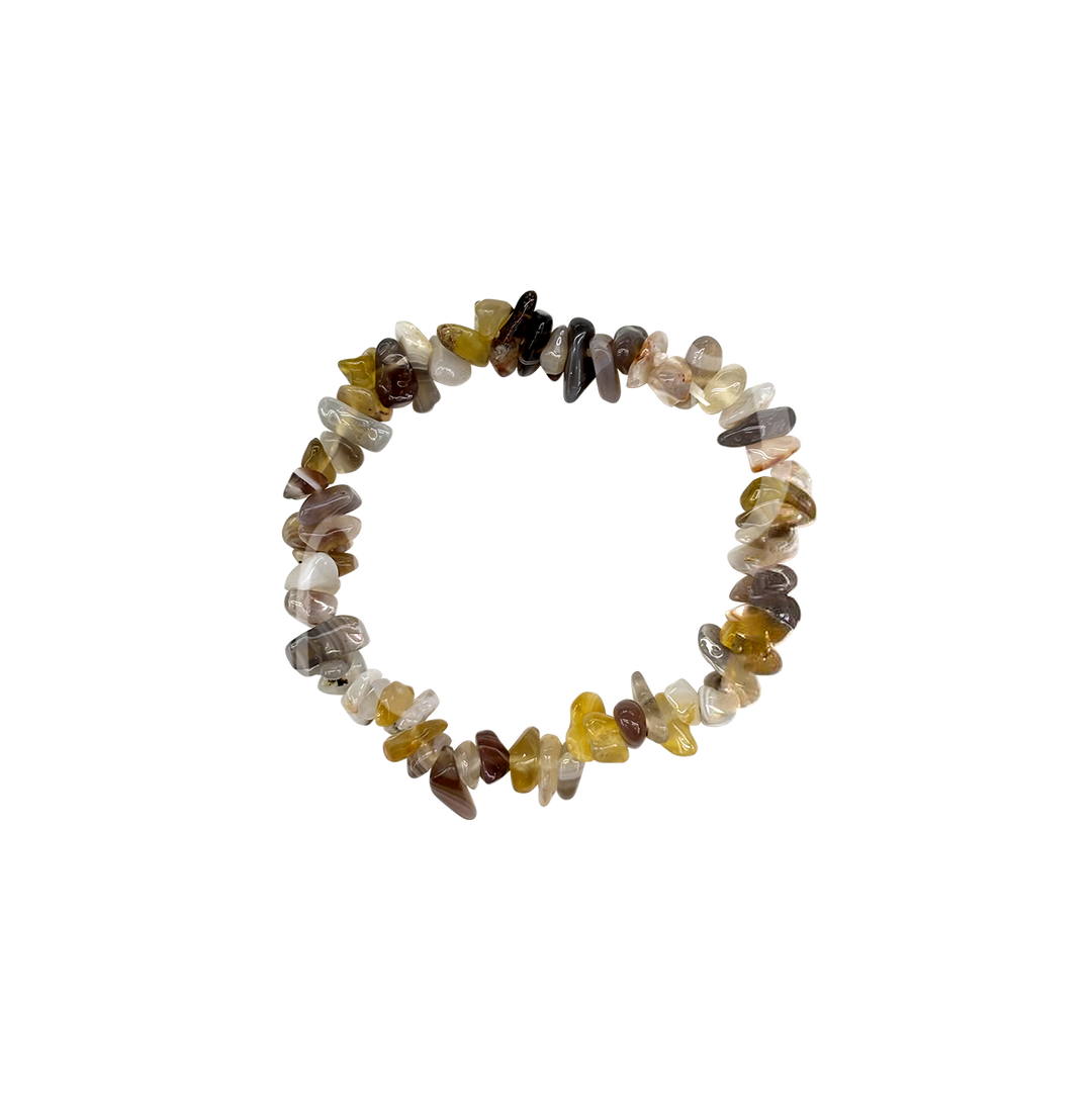 Bracelet Chips of Botswana Agate (5-8 mm) 7.5"