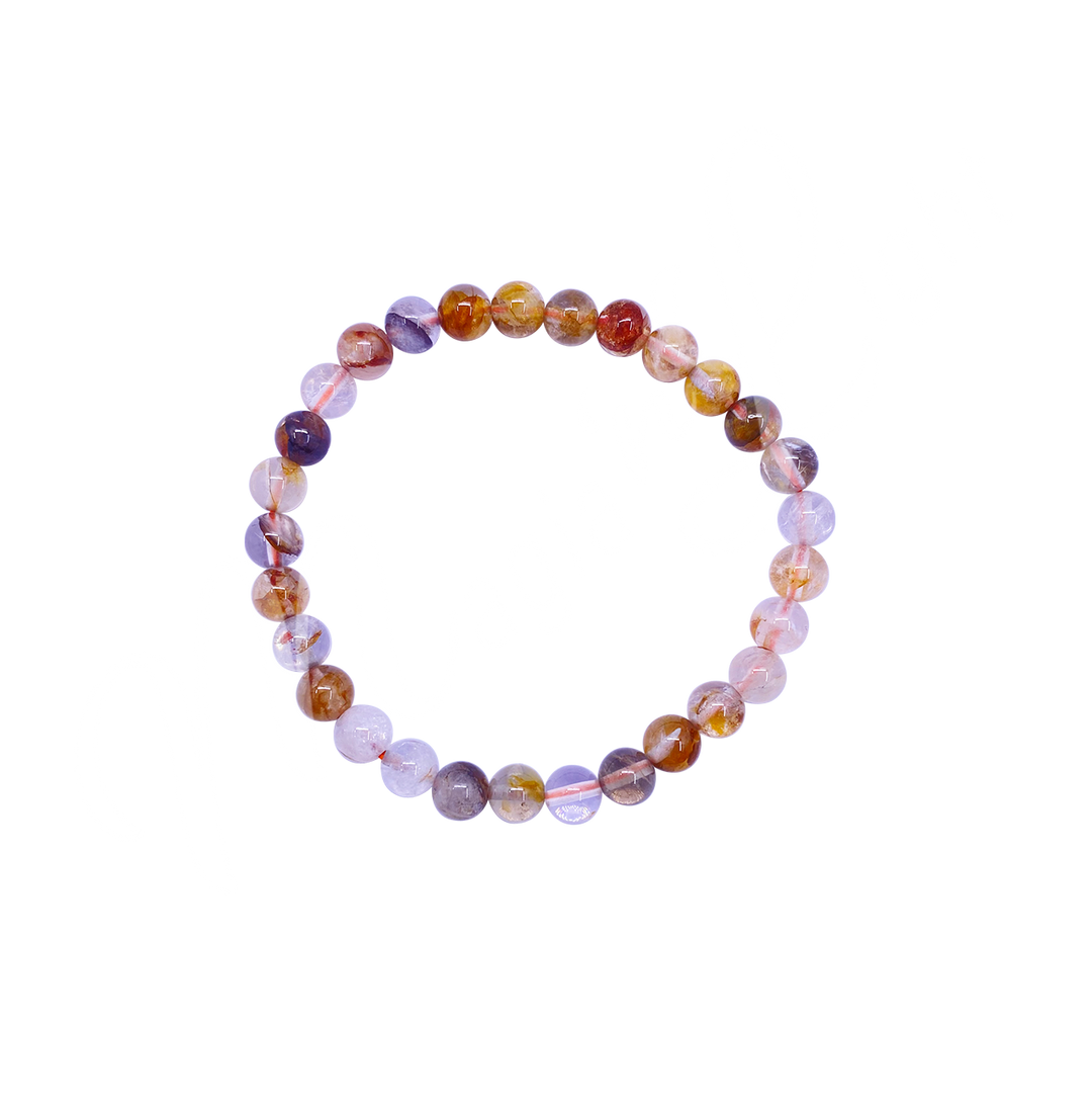 Bracelet Red Hematoid Quartz (6 mm) 7.15-7.25"