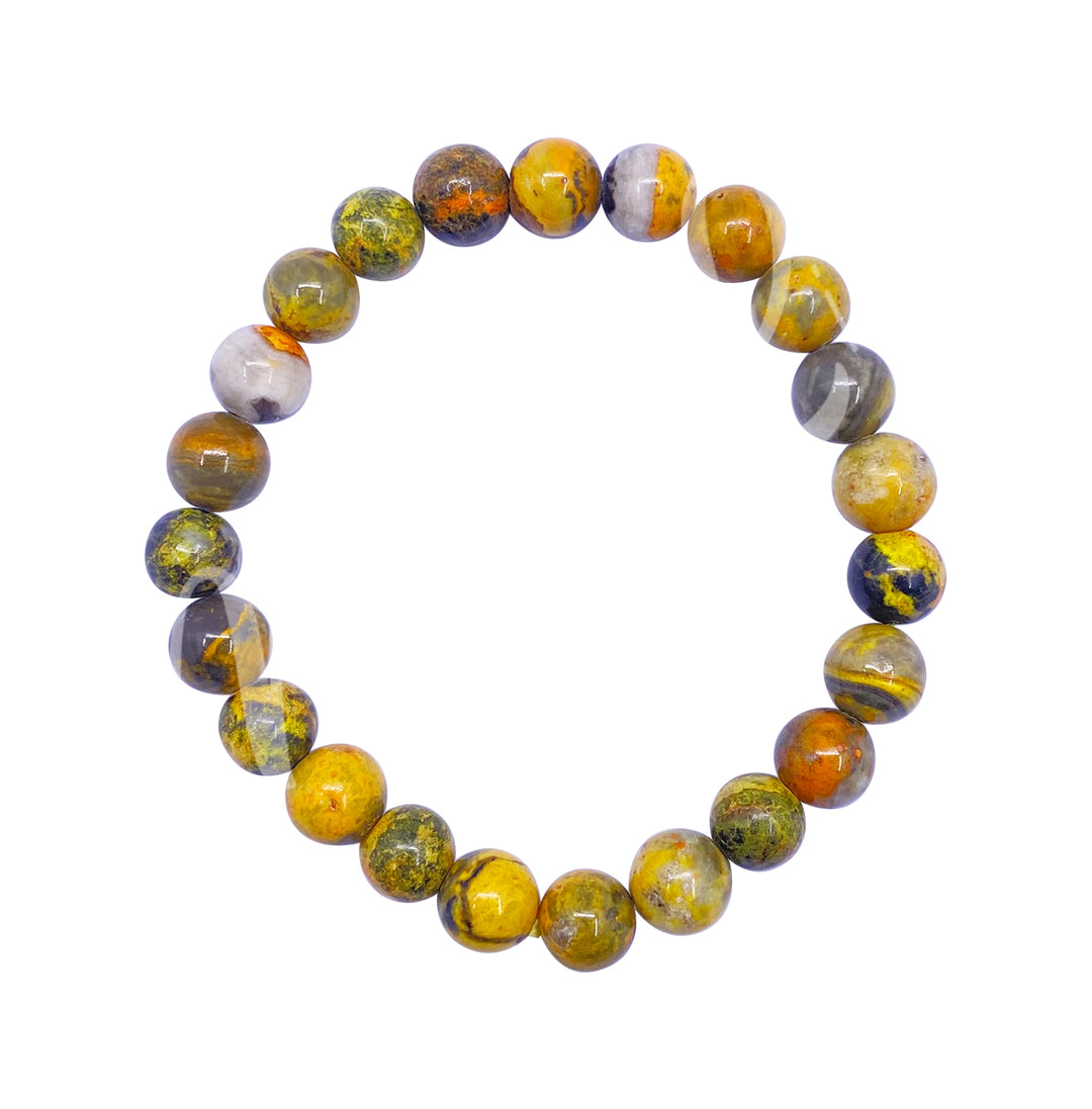 Bracelet Bumble Bee Jasper (8mm) 7.15-7.25"