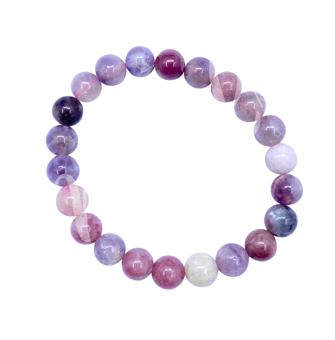 Bracelet Cherry Blossom Tourmaline (8mm) 7.15-7.25"