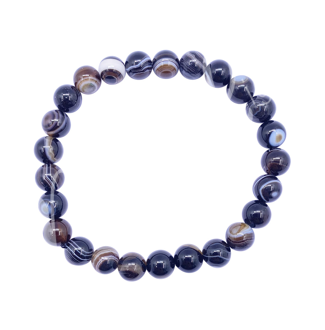 Bracelet Banded Onyx A (8mm) 7.15-7.25"