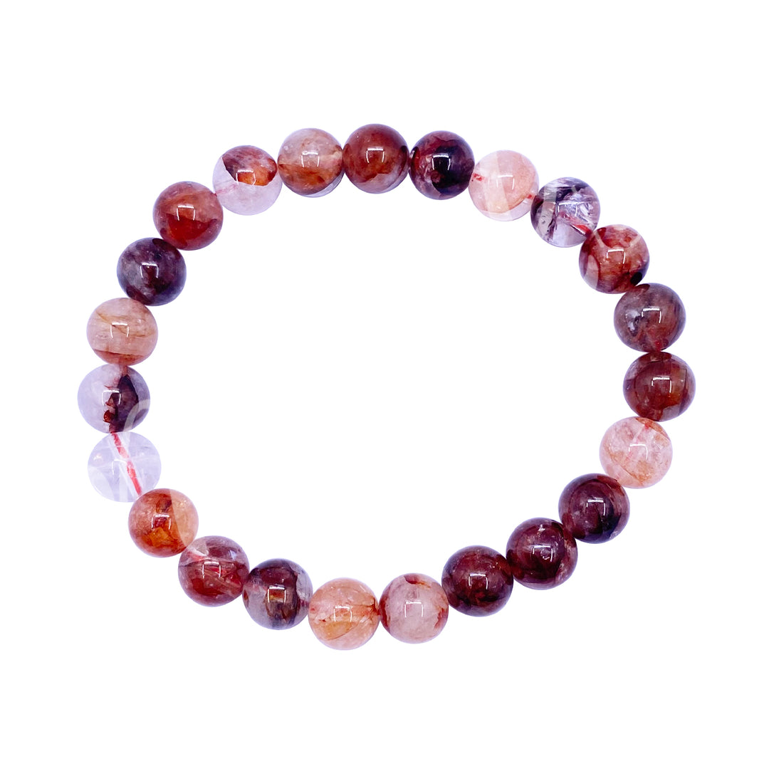 Bracelet Himalayan Fire Quartz (8mm) 7.15-7.25"