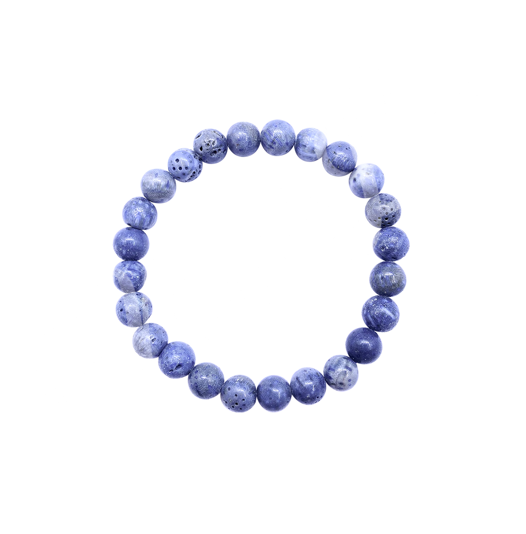 Bracelet Blue Coral (8 mm) 8-8.5"