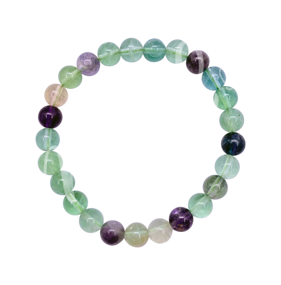 Bracelet Rainbow Fluorite (8mm) 8-8.5"