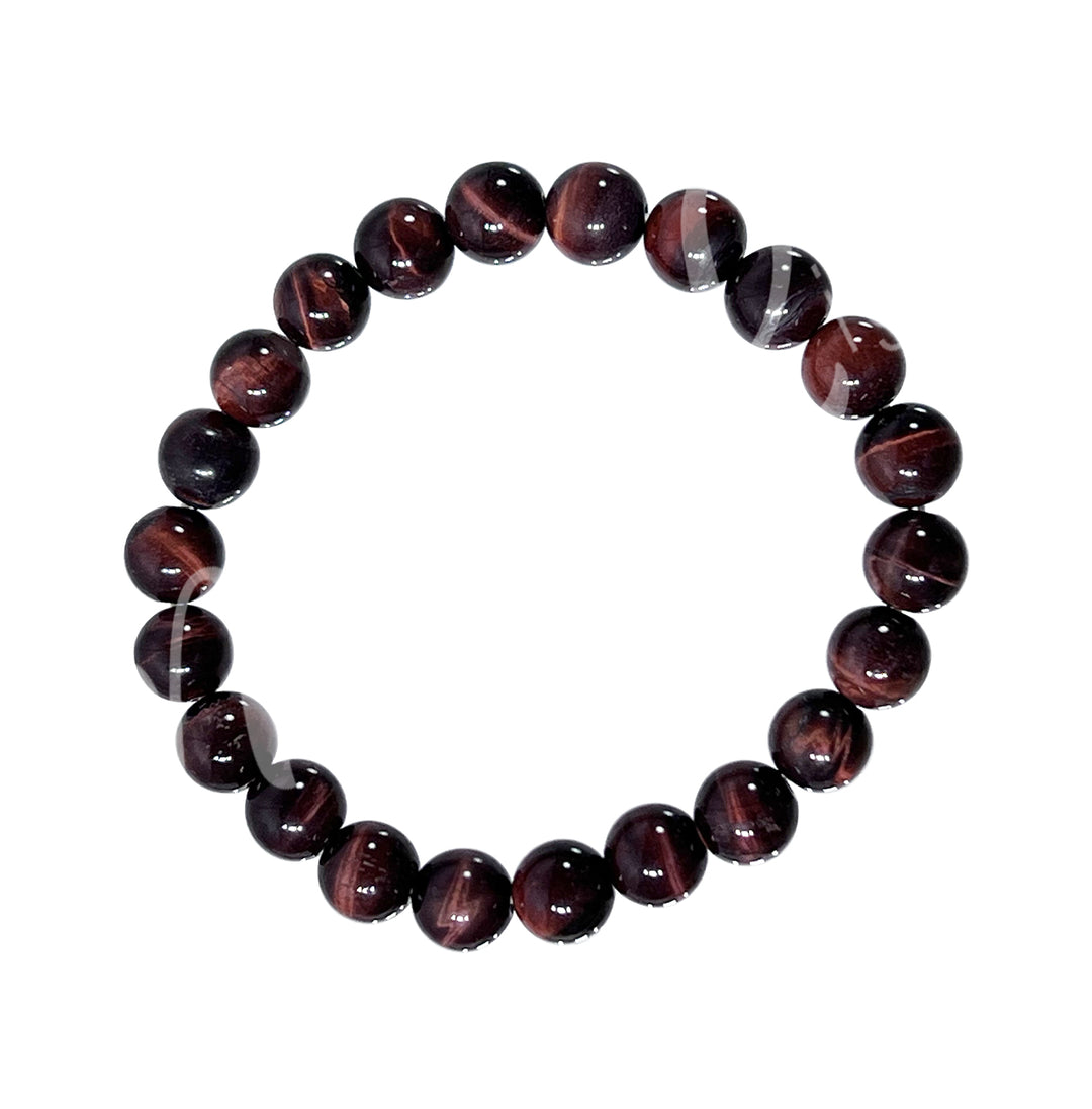 Bracelet Red Tiger Eye AA (10mm) 7.65-7.75"