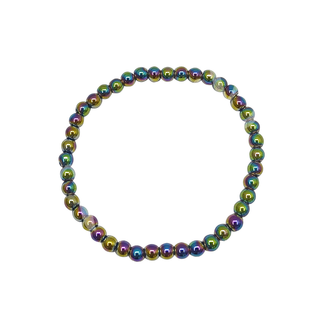 Pulsera de Hematita Arcoíris para Niños (4 mm) 6-6,3″