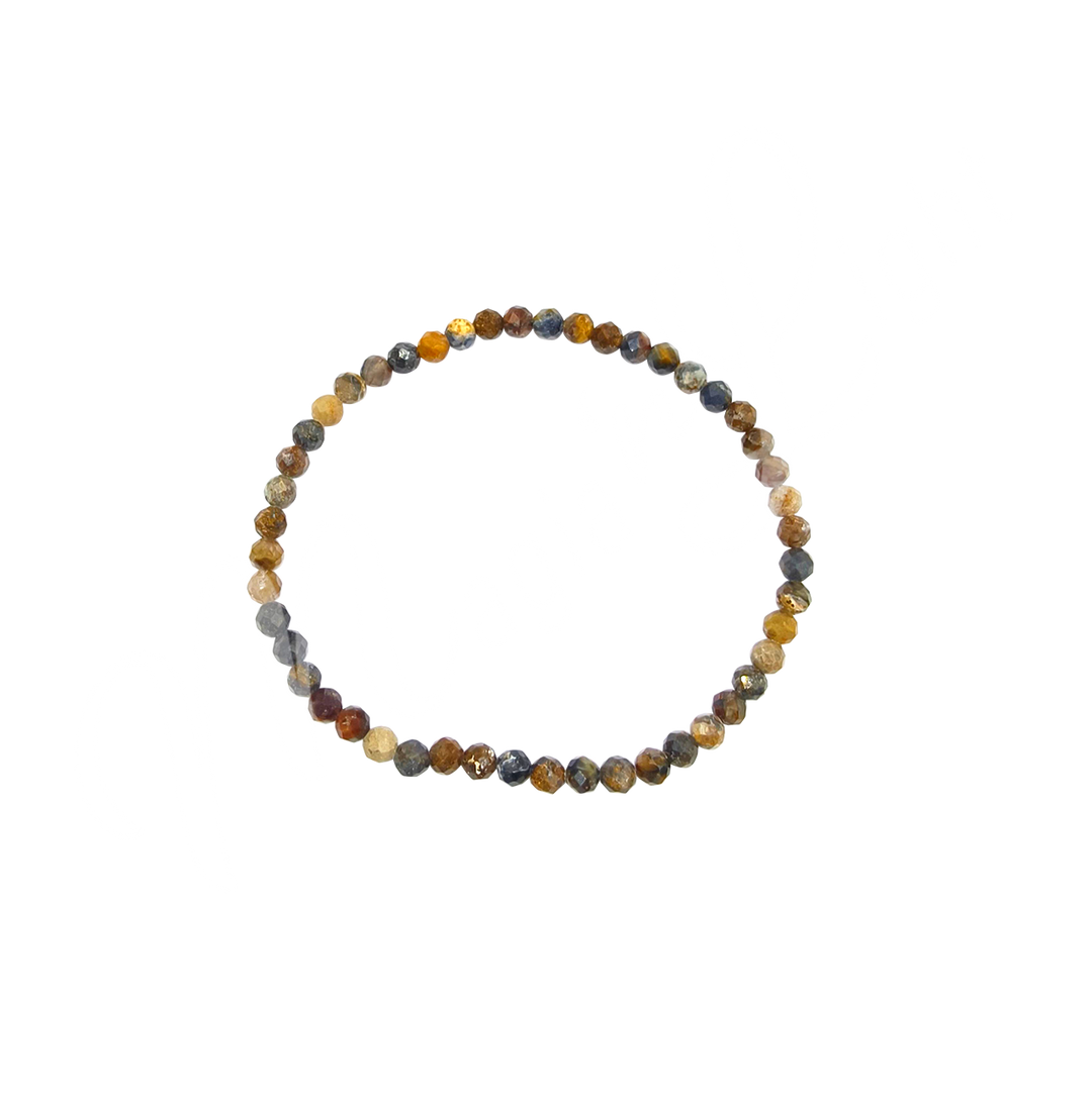 Bracelet Faceted Pietersite (4 mm) 7.25-7.45"