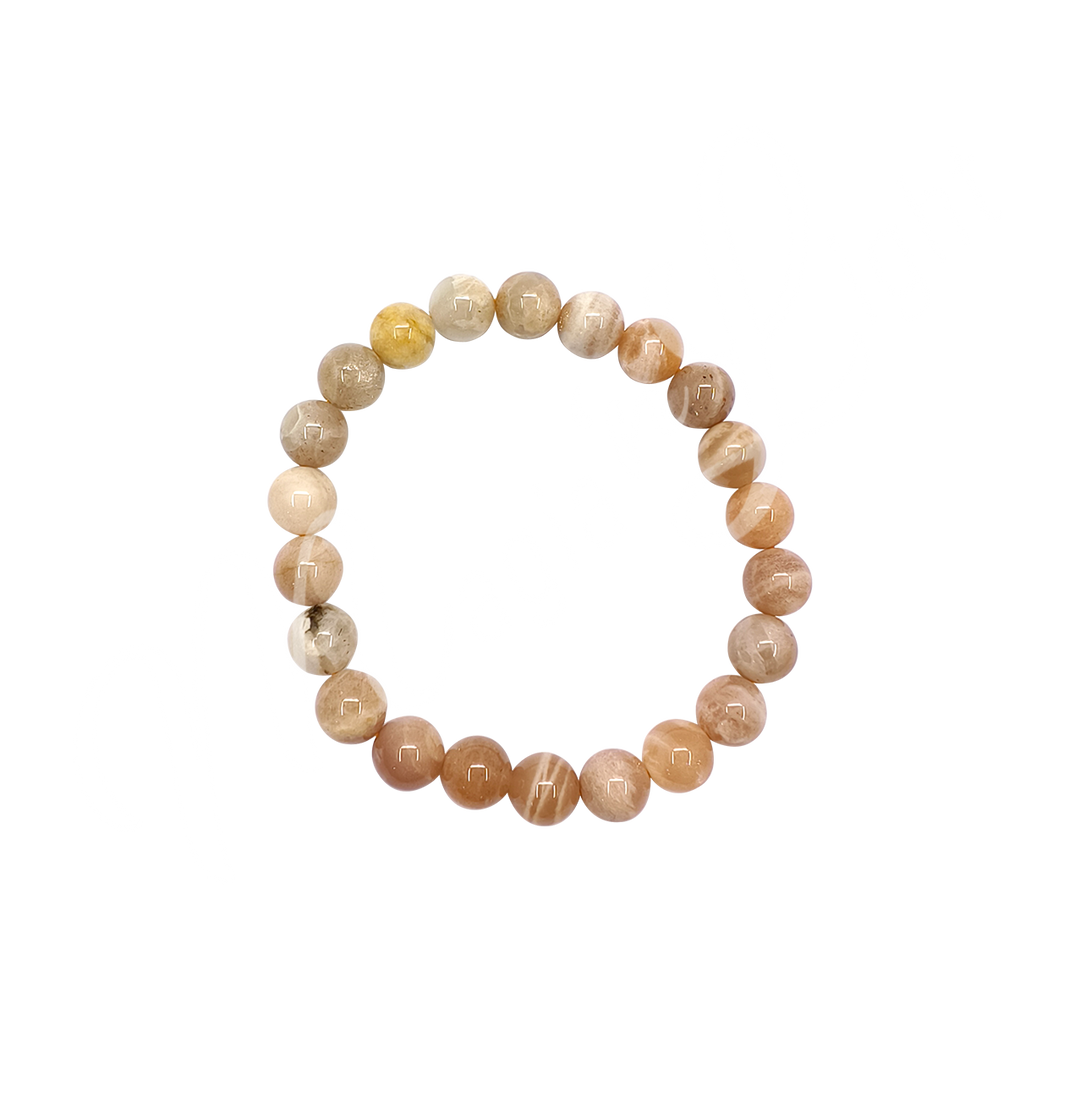 Bracelet Peach Moonstone (8-8.5 mm) 7.15-7.25"