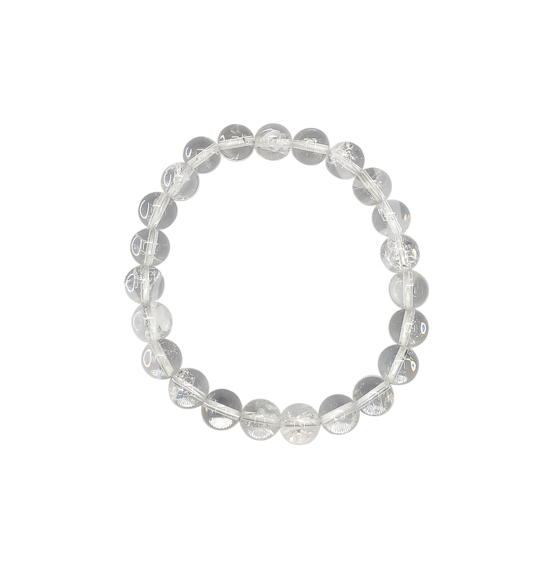 Bracelet Cracked Crystal Quartz (8-8.5 mm) 7.15-7.25"