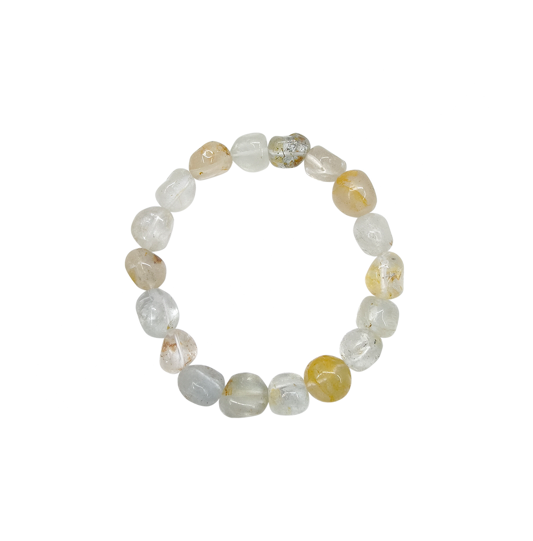 Bracelet Tumbled Stones White Topaz (10-14 mm) 8-8.15"