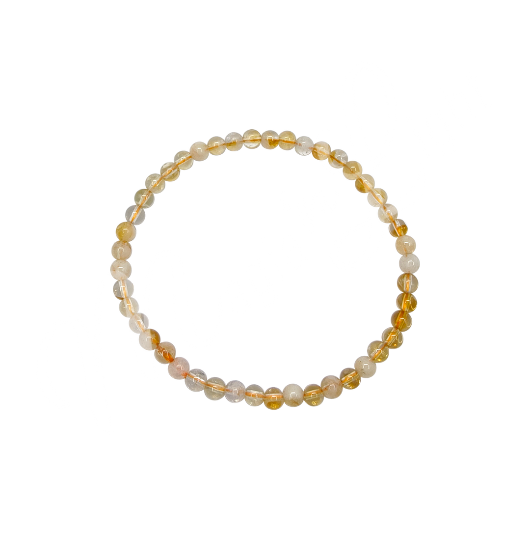 Bracelet Citrine with Quartz (4-4.5 mm) 7.15-7.25"