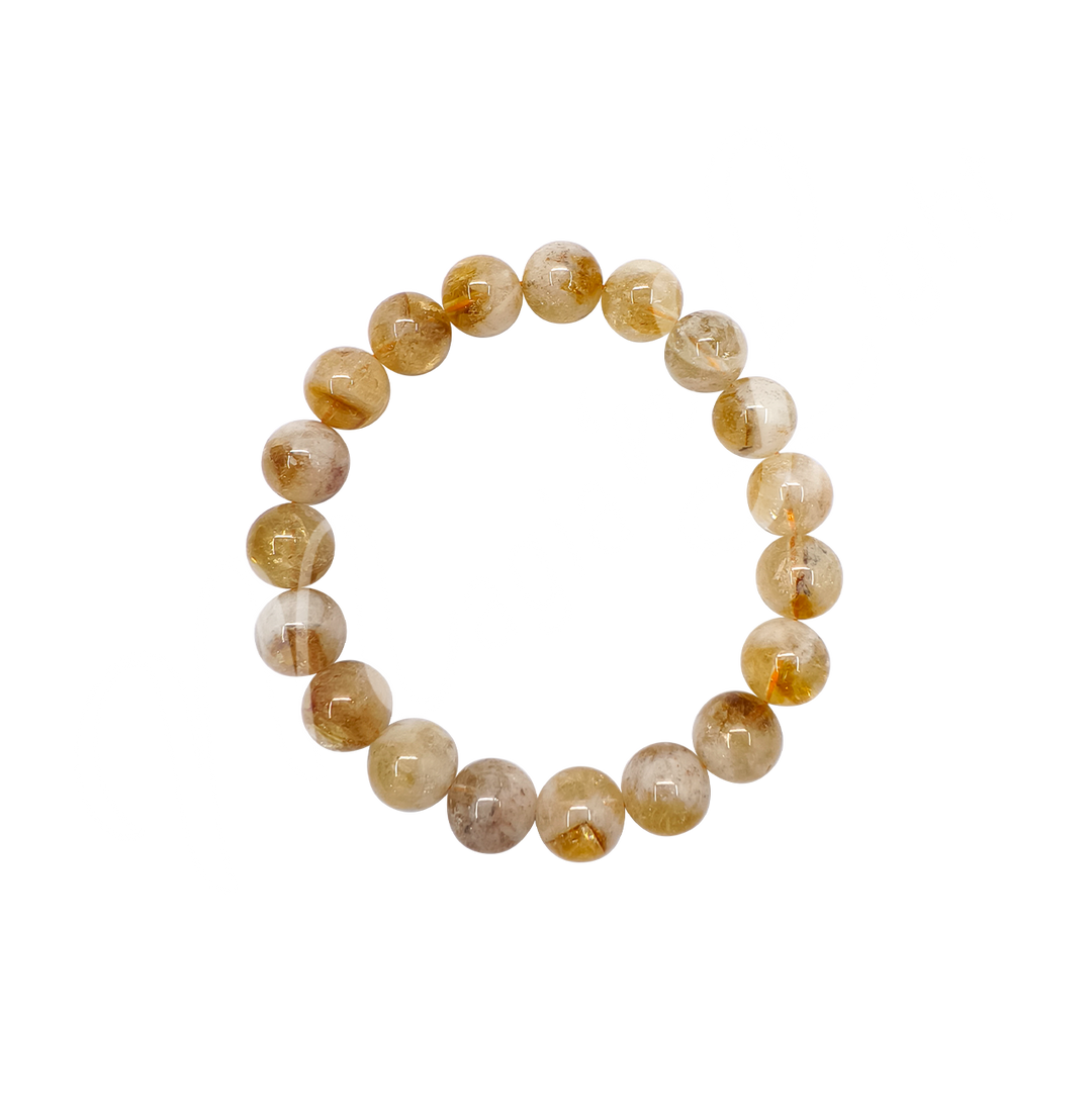 Bracelet Citrine with Quartz (10 mm) 7.65-7.75"