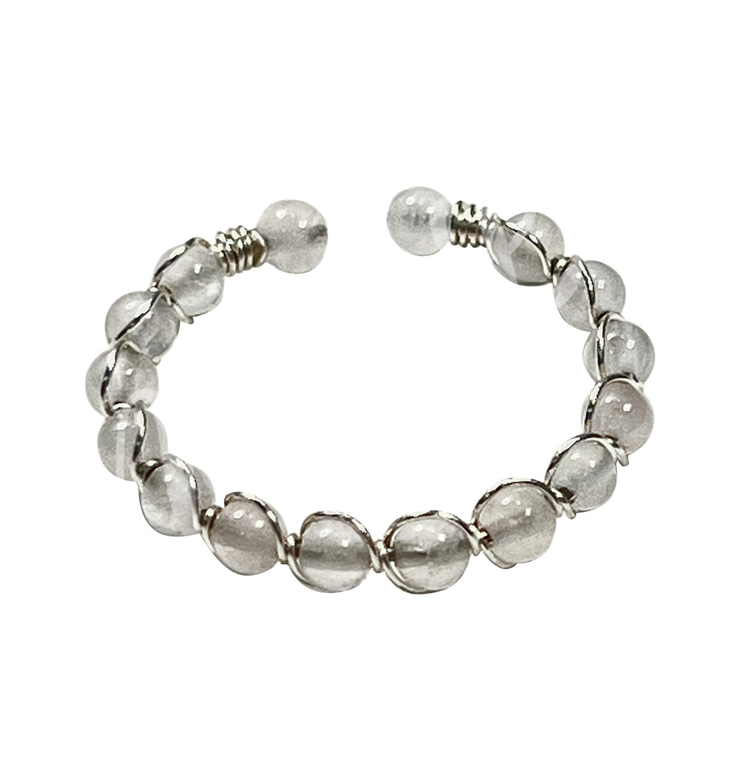 Ring Rose Quartz Adjustable 20-23mm dia.