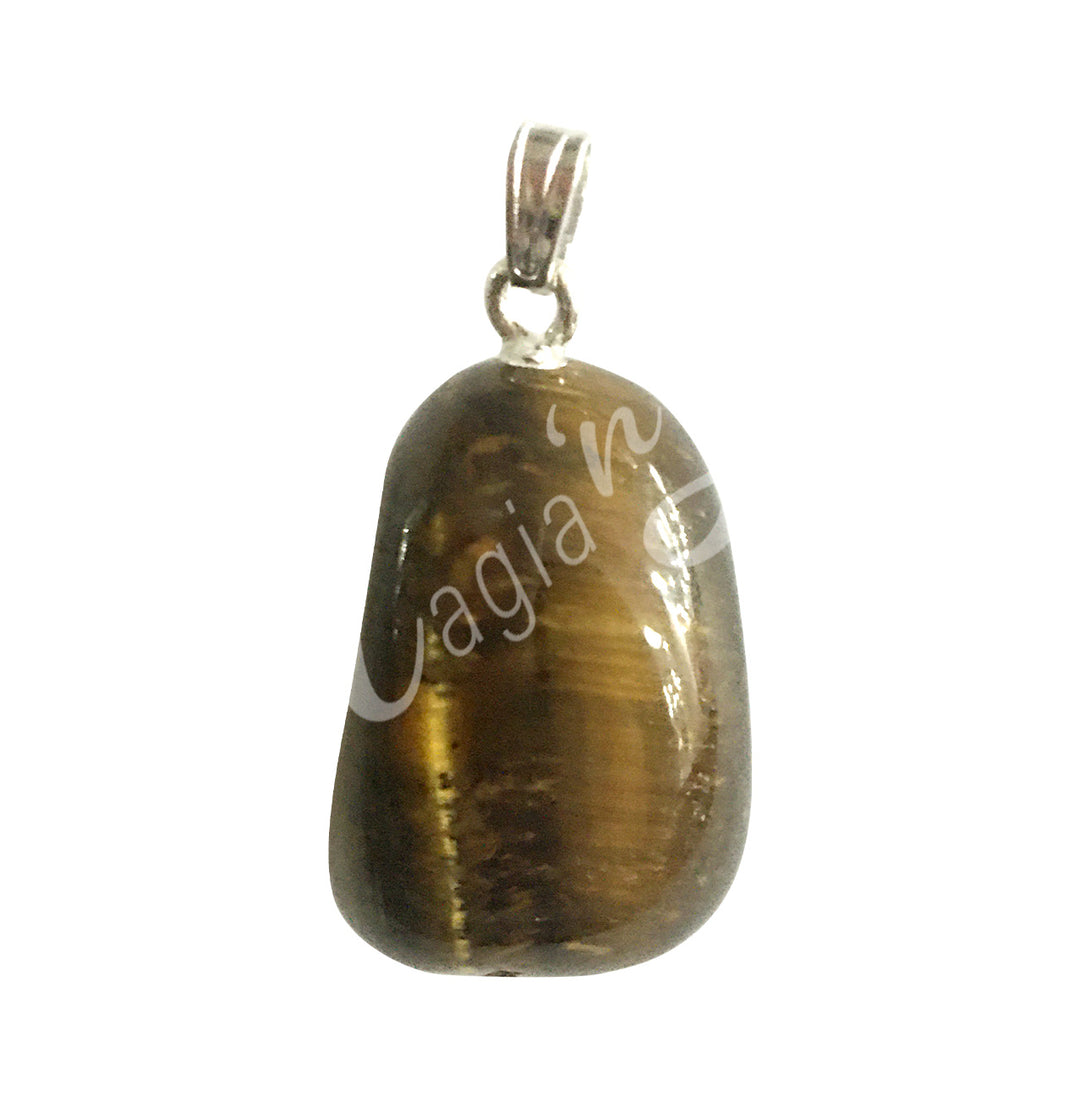 Pendant Tumbled Stone Tiger Eye 0.75-1″